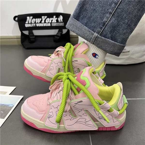 Giày Sneaker dopamine In Chữ Thời Trang Cho Nữ