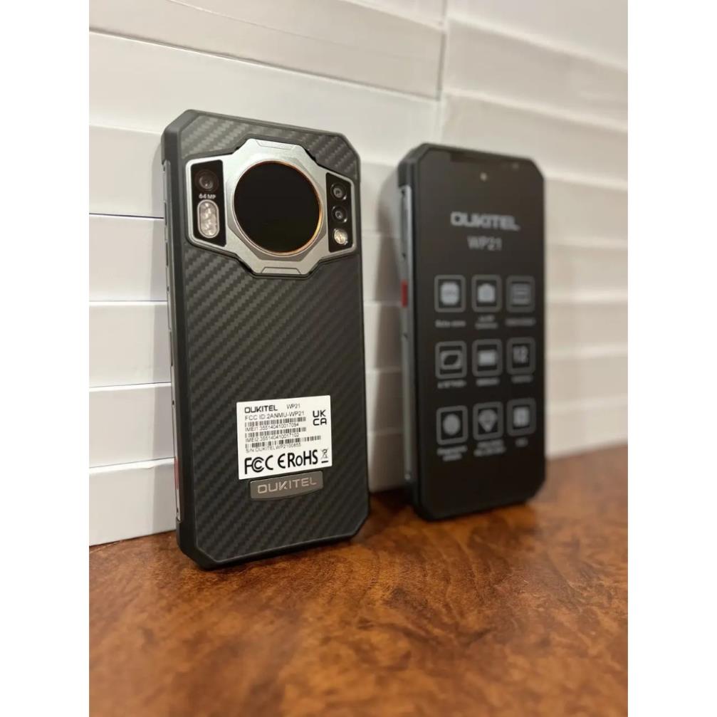 Điện thoại siêu bền Oukitel WP21 Trang bị 2 màn hình, pin khủng 9800mAh BI9