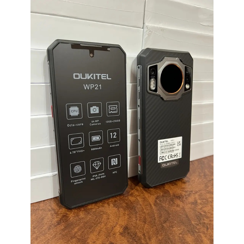 Điện thoại siêu bền Oukitel WP21 Trang bị 2 màn hình, pin khủng 9800mAh BI9