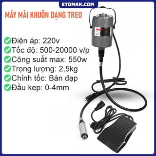 Máy mài khuôn, máy mài con cóc chân đạp motor treo