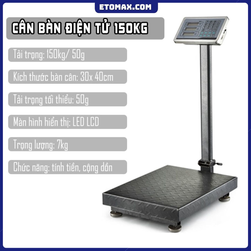 Cân bàn điện tử công nghiệp 150kg, cân nhà kho gấp gọn