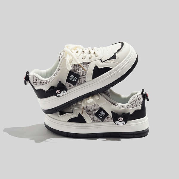 Giày Vải canvas Họa Tiết Hoạt Hình Đính Nơ Xinh Xắn Cho Nữ