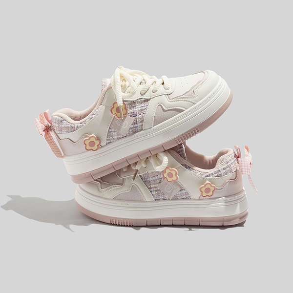 Giày Vải canvas Họa Tiết Hoạt Hình Đính Nơ Xinh Xắn Cho Nữ