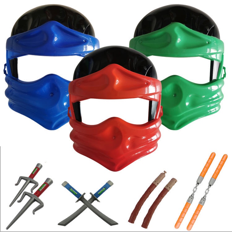 Phantom Bộ Đồ Chơi ninja Gồm Mặt Nạ Và Dao ninja nunchaku Hai Lớp Làm Đạo Cụ Chụp Ảnh Kỳ Nghỉ Nhà Trẻ