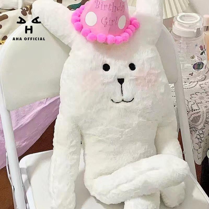 Thỏ Nhồi Bông Màu Trắng Dễ Thương Dùng Làm Quà Tặng Sinh Nhật