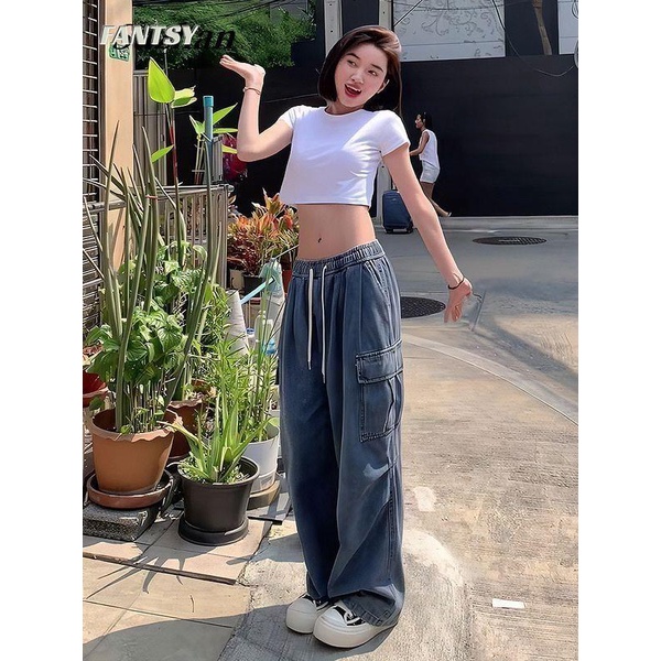 Quần jeans Nữ Dài Dáng Rộng Thời Trang Cá Tính