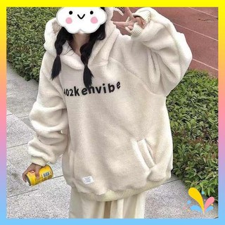 Áo nỉ lót lông cừu dày dặn kiểu dáng hợp thời trang