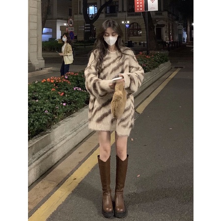 Áo sweater Dáng Rộng Phong Cách Thời Trang Thu Đông Hàn Quốc