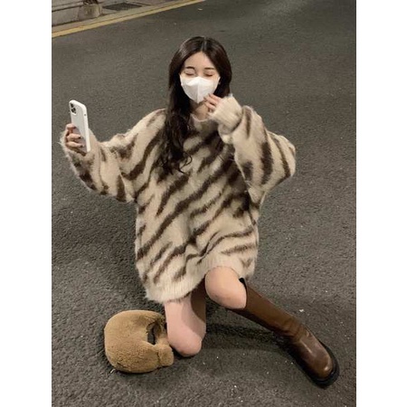 Áo sweater Dáng Rộng Phong Cách Thời Trang Thu Đông Hàn Quốc