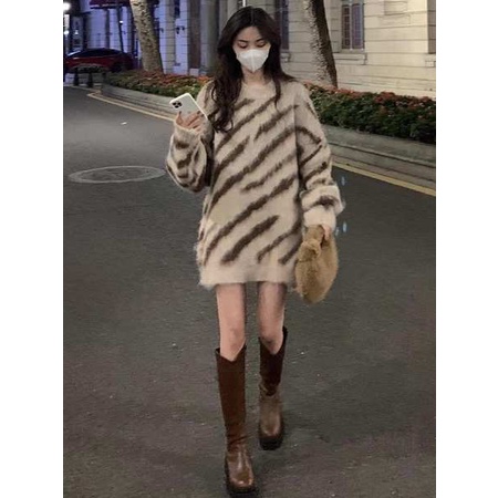 Áo sweater Dáng Rộng Phong Cách Thời Trang Thu Đông Hàn Quốc