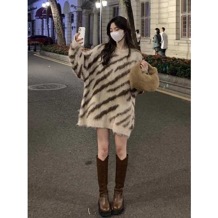 Áo sweater Dáng Rộng Phong Cách Thời Trang Thu Đông Hàn Quốc