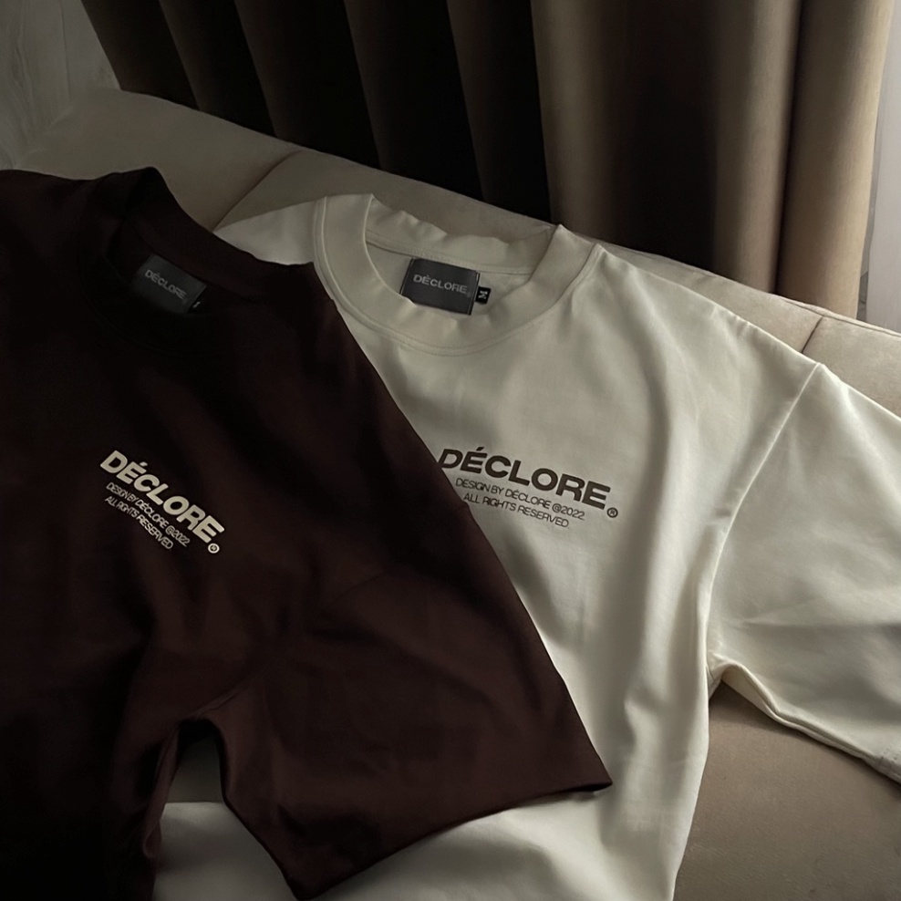 Áo Thun Local Brand Unisex DÉCLORE Signature T-Shirt, Áo Phông Unisex 100% Cotton 2 chiều Basic Tee