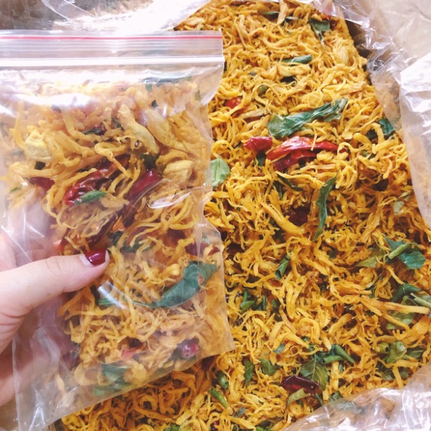 100gr Khô gà lá chanh loại ngon Shop Bố Ớt