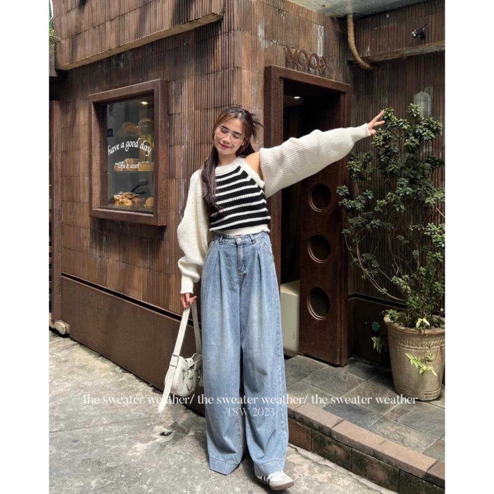 SET áo len 2 dây kèm áo khoác -LADDYSTORE Set2daykemkhoaclen0907