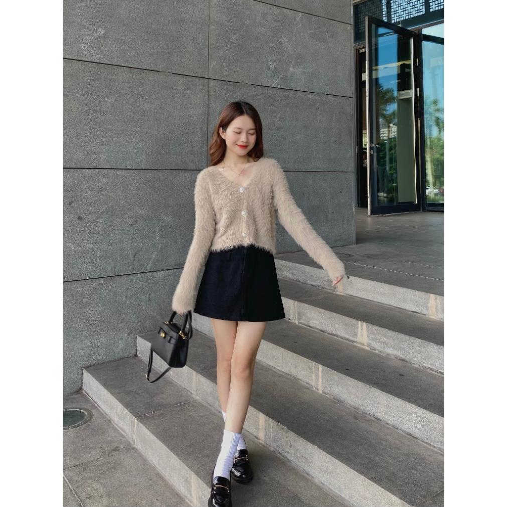 ÁO cardigan lông thỏ croptop - LADDYSTORE - CDGlongcucngoc107_P8K1