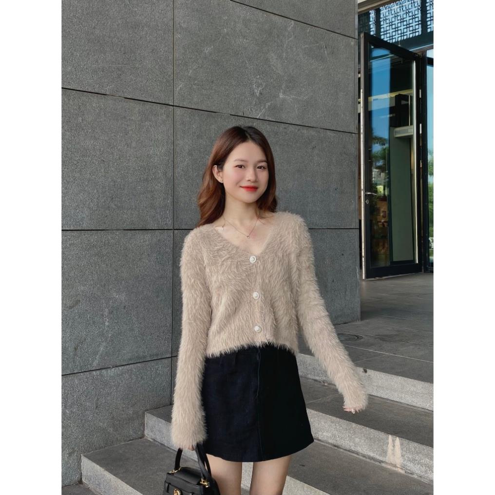 ÁO cardigan lông thỏ croptop - LADDYSTORE - CDGlongcucngoc107_P8K1