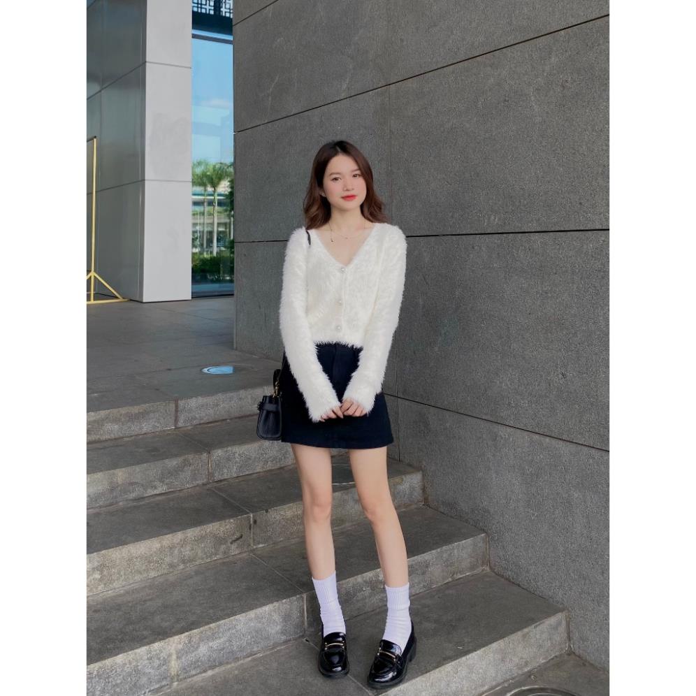 ÁO cardigan lông thỏ croptop - LADDYSTORE - CDGlongcucngoc107_P8K1