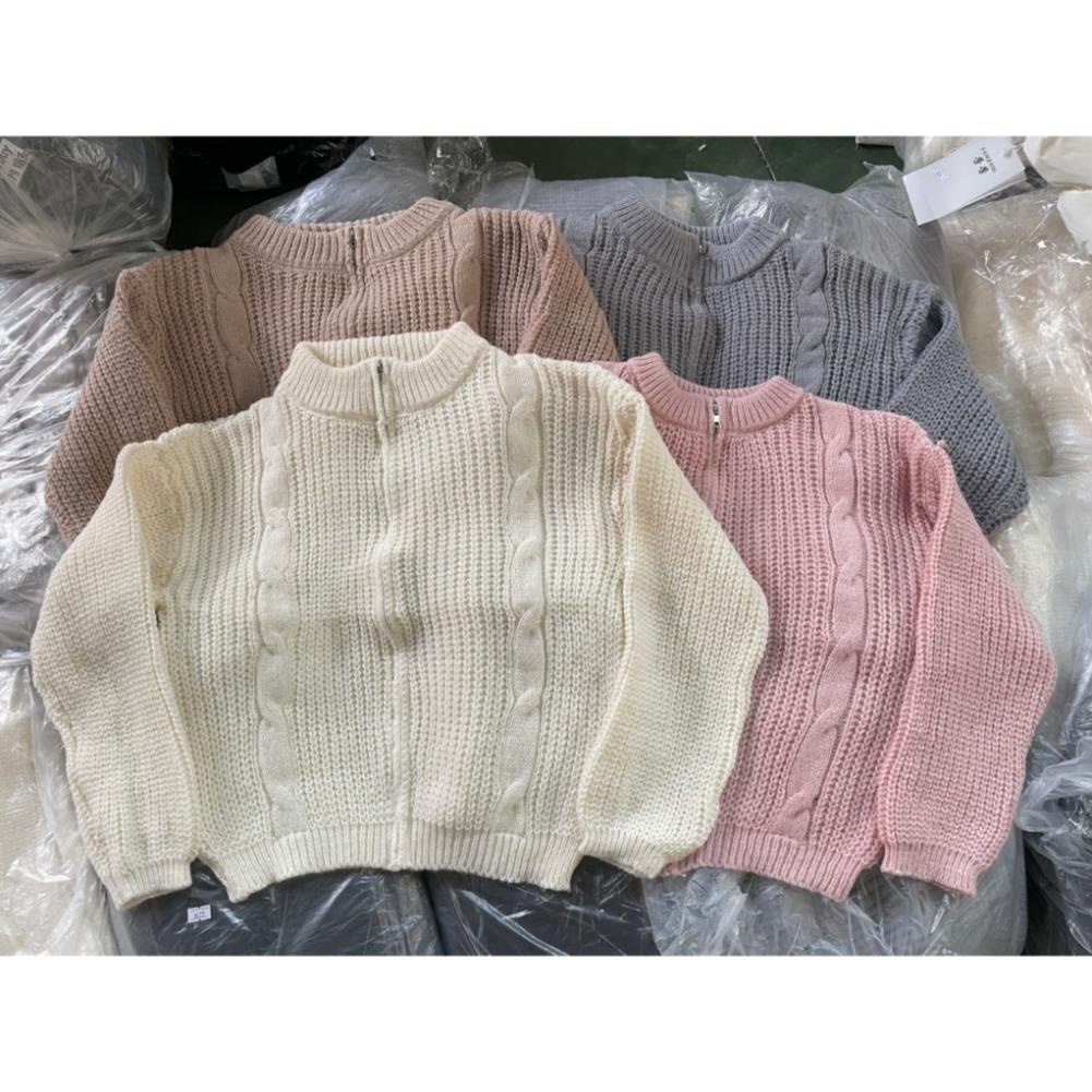 ÁO KHOÁC len vặn thừng kéo khoá - Laddy Store - Aokhoaclenkeokhoa3193_P3K4