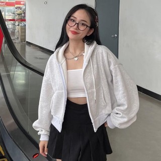 Áo khoác nỉ hoodie kéo khoá - . - aokhoacni003_p6k9