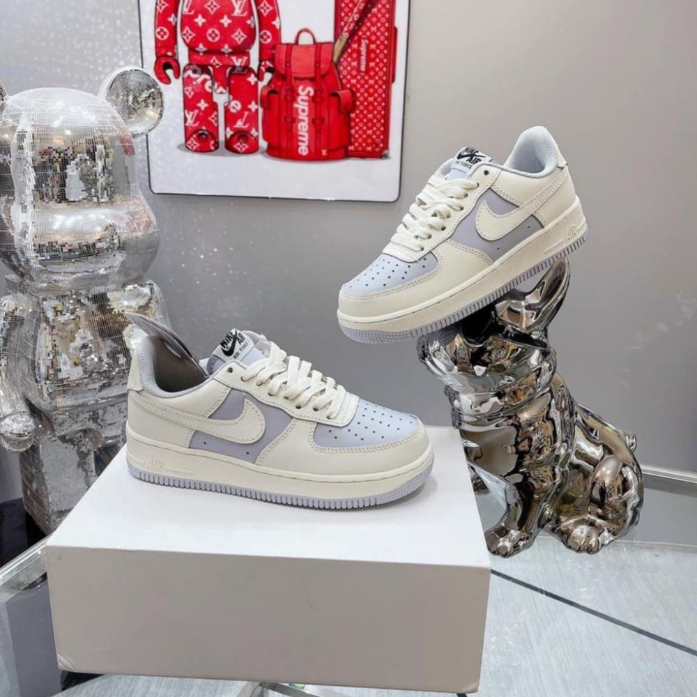 Giày _Nike Air Force 1 Cream Khoai Môn, Giày AF1 Thể Thao Trắng Xanh kem Thời Trang Hàng Đẹp Full Box Bill