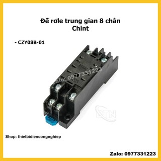 Chint đế rơle trung gian 8 chân rẹt nhỏ chint czy08b-01