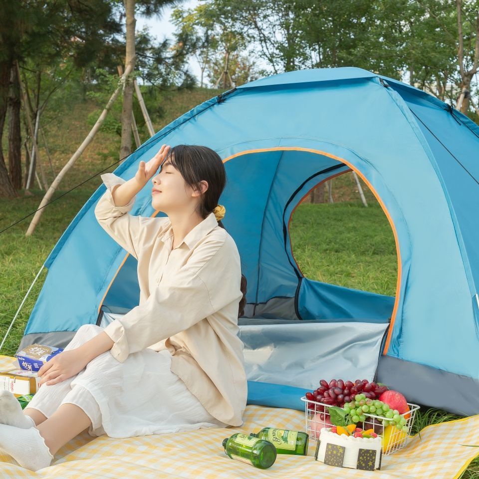 Lều Ngoài Trời Hoàn Toàn Tự Động 3-4 Đơn 2 Đôi Nhà Chống Côn Trùng Trong Nhà Người Lớn Ngôi Nhà Nhỏ Lều Trẻ Em