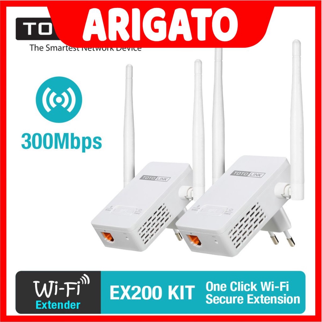 Bộ Kích Sóng Wifi cực mạnh chính hãng Totolink EX200 Mercusys 3 râu MW300RE Tốc Độ 300Mbps - Bảo Hành 2 Năm 1 Đổi 1