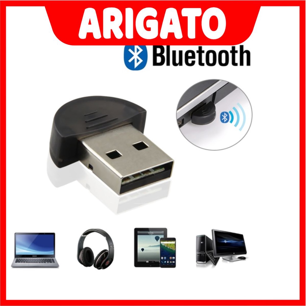 USB Bluetooth 2.0 HJX-001 Dongle 4.0 5.0 giúp Laptop PC thu phát sóng Bluetooth ARIGATO