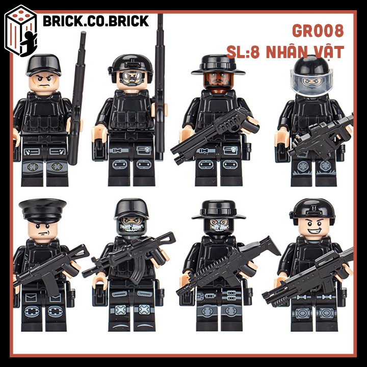 Mô hình Đồ chơi Lính Quân đội Lắp ráp Lính thế chiên GR006-GR008