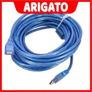 Dây usb nối dài 5m xanh hoặc xám chống nhiễu chất lượng cao (ngẫu nhiên)
