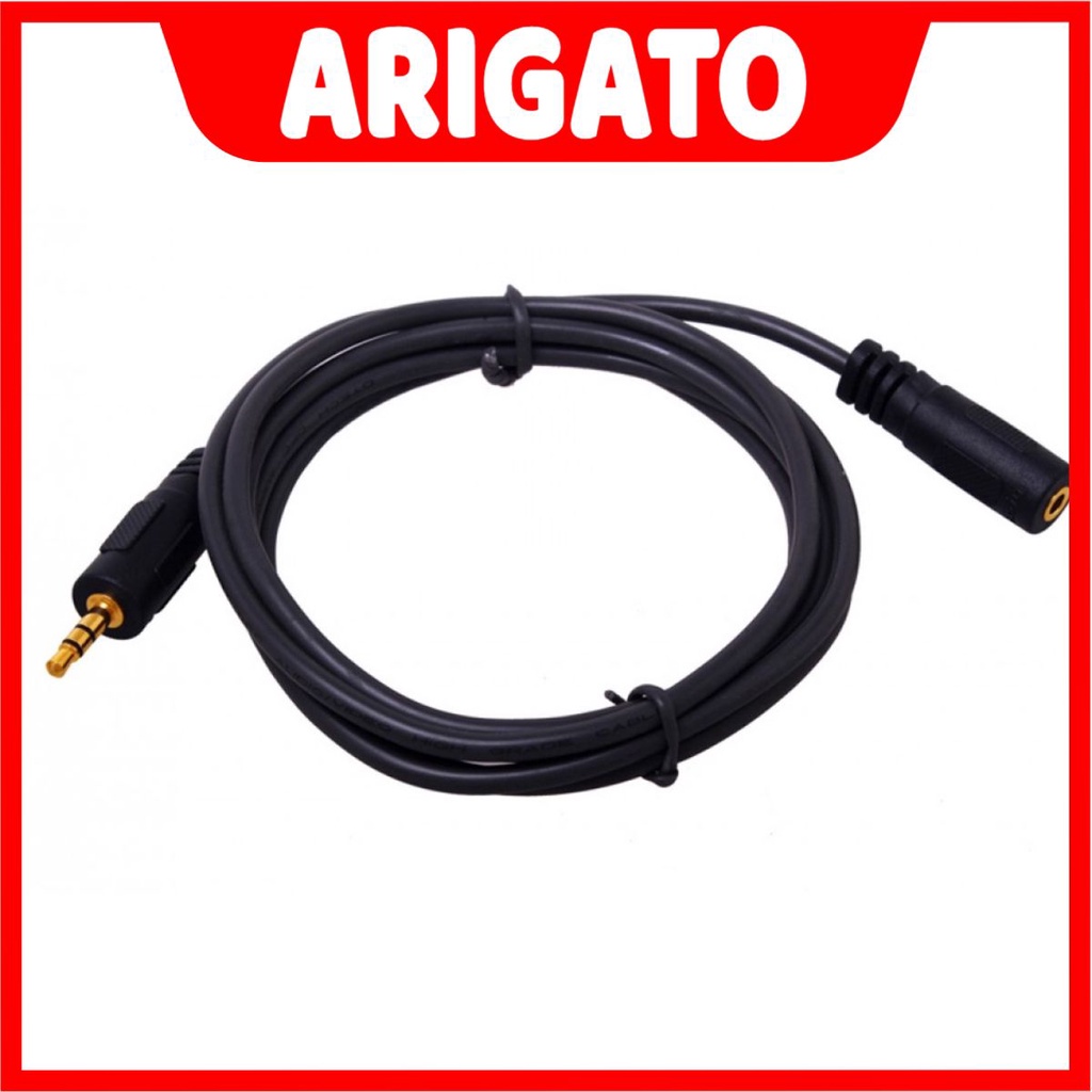 Dây nối loa tai nghe dài 1.5M 3M 5M đen nối dài thiết bị cổng 3.5mm ARIGATO DNL3