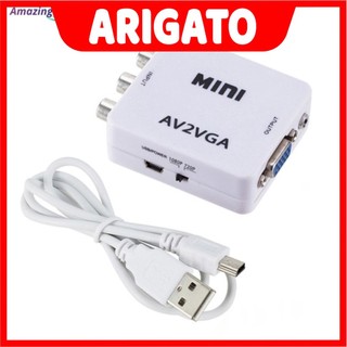 [HÀNG XỊN] AV to vga bộ chuyển tín hiệu AV ra vga