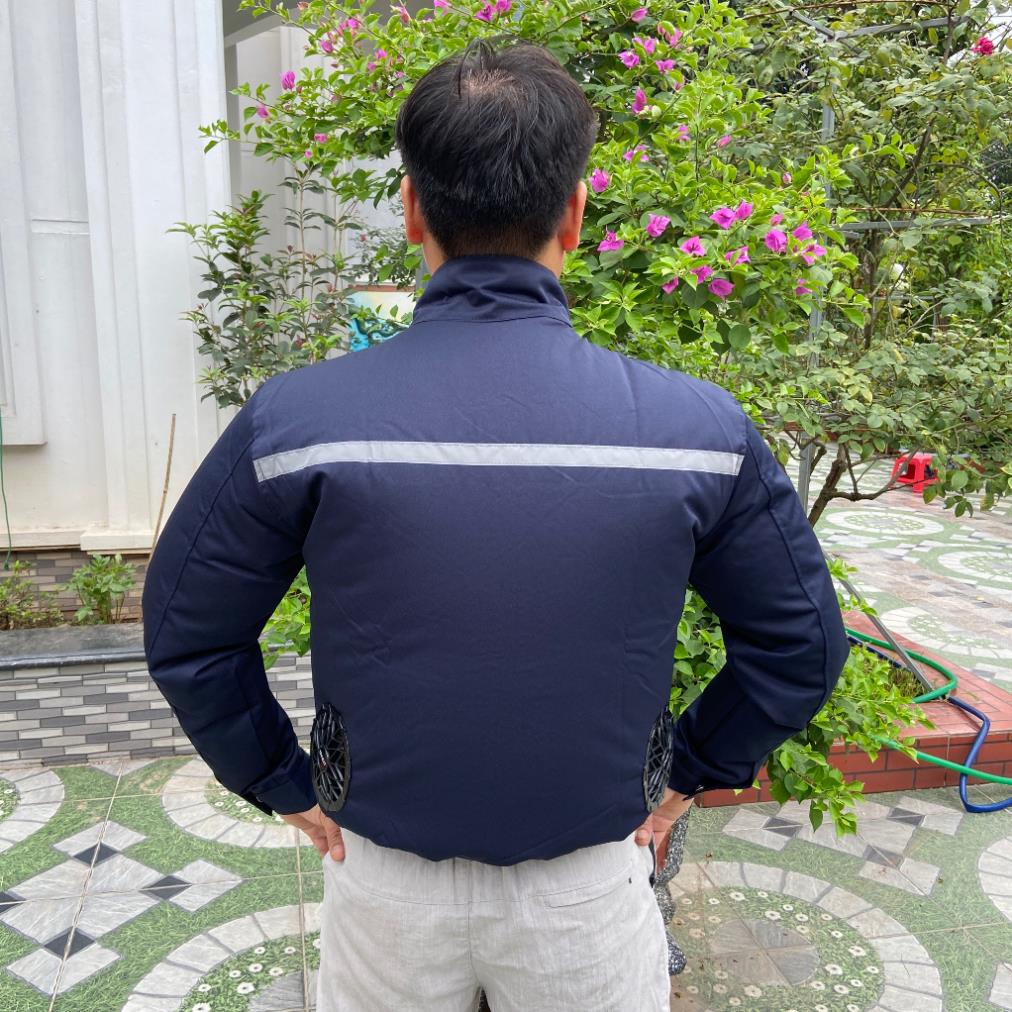 Áo điều hòa Nhật Bản - Áo chống nắng có gắn quạt làm mát pin 32000 quạt 12v dùng 10h-14h