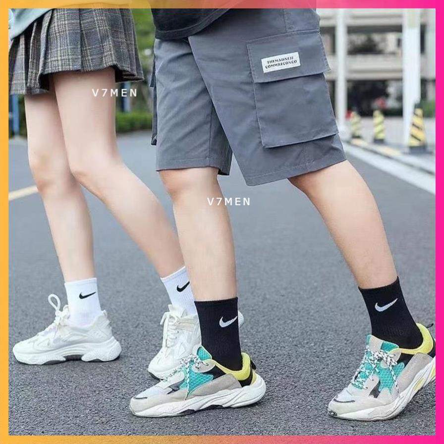 💛 Loại Đẹp 💛 Tất Nam Nữ Cổ Cao Cổ Ngắn Thể Thao Thời Trang Cao Cấp - Tất Vớ Nike Vải Dệt Kim Khử Mùi Kháng Khuẩn