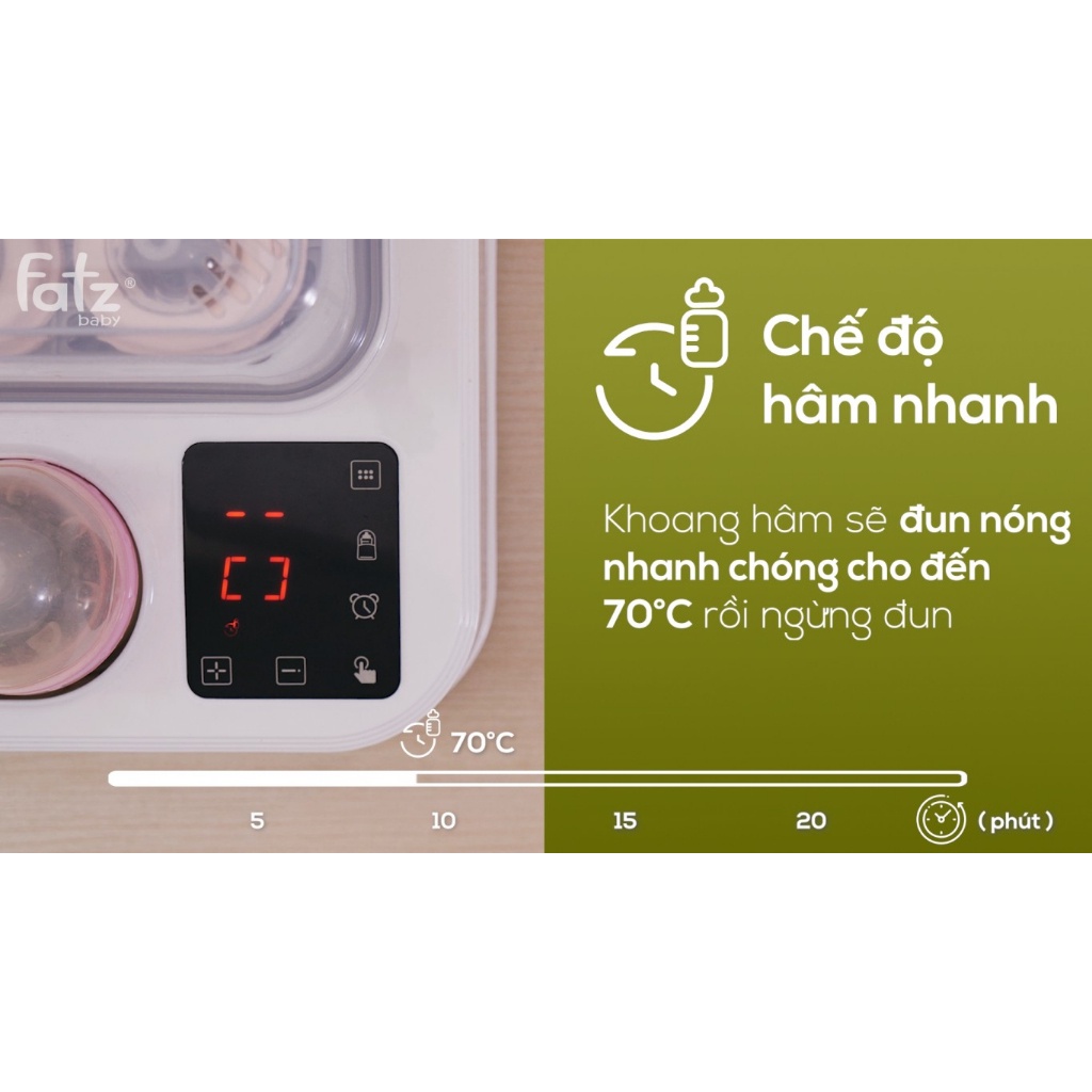 Máy tiệt trùng sấy khô hâm sữa Fatz Baby Captain 2 tích hợp nấu cháo thông minh FB4315SL