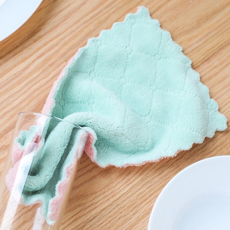 Combo 10 khăn lau bếp , khăn lau tay 2 mặt siêu thấm, khăn lau đa năng giá rẻ, có thể giặt, tái sử dụng, hút nước