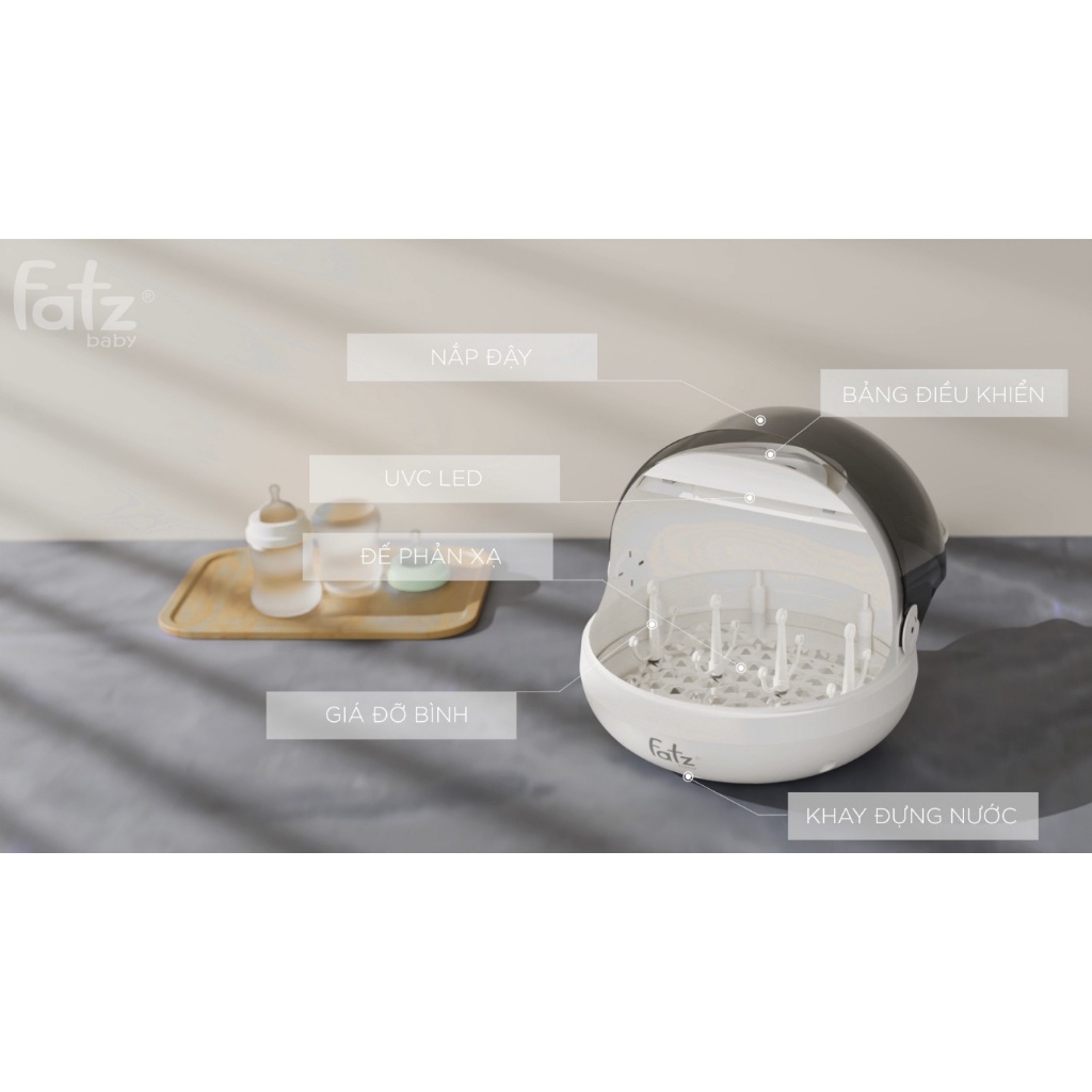 Máy úp bình sữa Fatz Baby Tidy 1 Tiệt trùng UVC Sấy khô và Bảo Quản FB4268WM