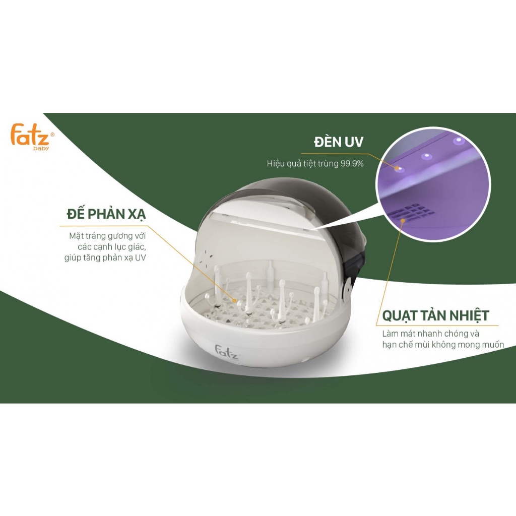 Máy úp bình sữa Fatz Baby Tidy 1 Tiệt trùng UVC Sấy khô và Bảo Quản FB4268WM