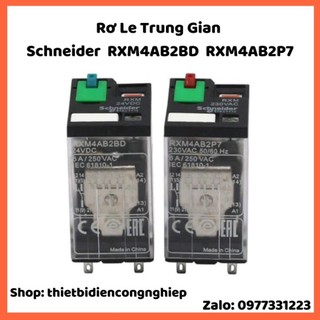 Rơ le relay trung gian schneider 14 chân dẹt rxm4ab2bd rxm4ab2p7