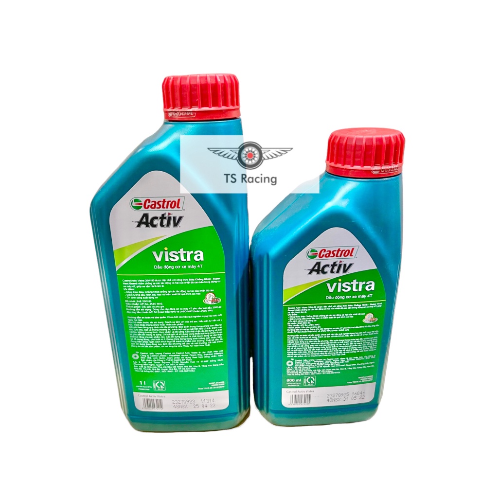 Nhớt castrol vistra 20W50 0.8L 1.0L - xe số - xe côn