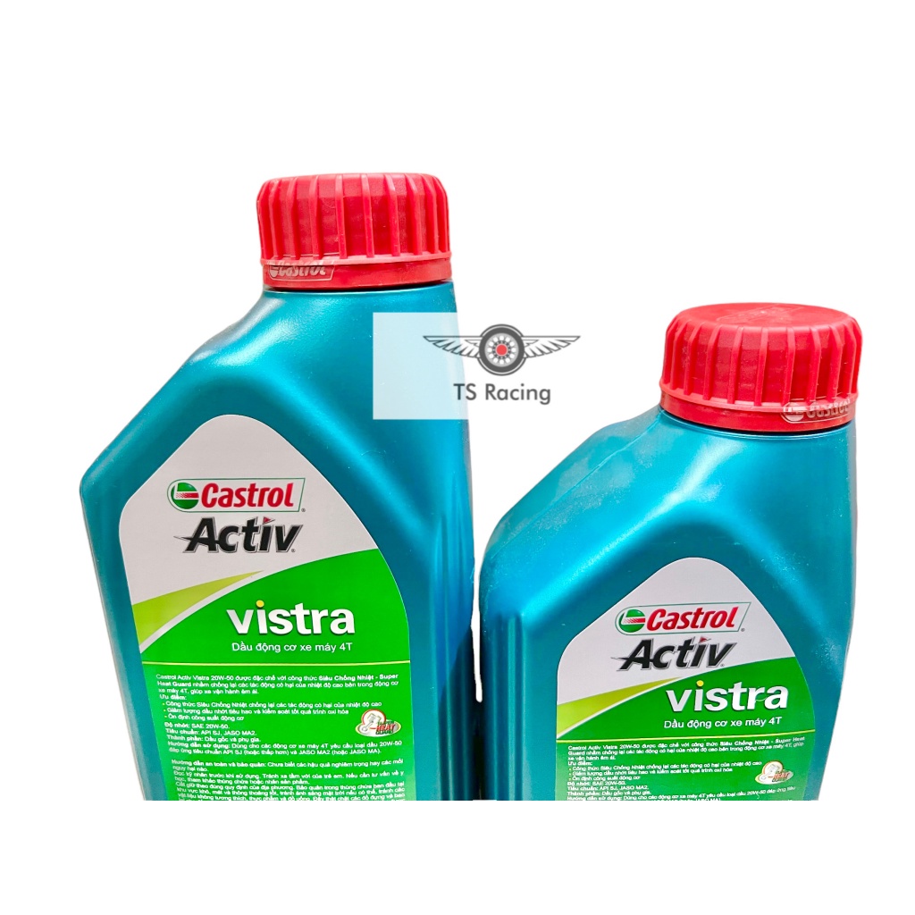 Nhớt castrol vistra 20W50 0.8L 1.0L - xe số - xe côn