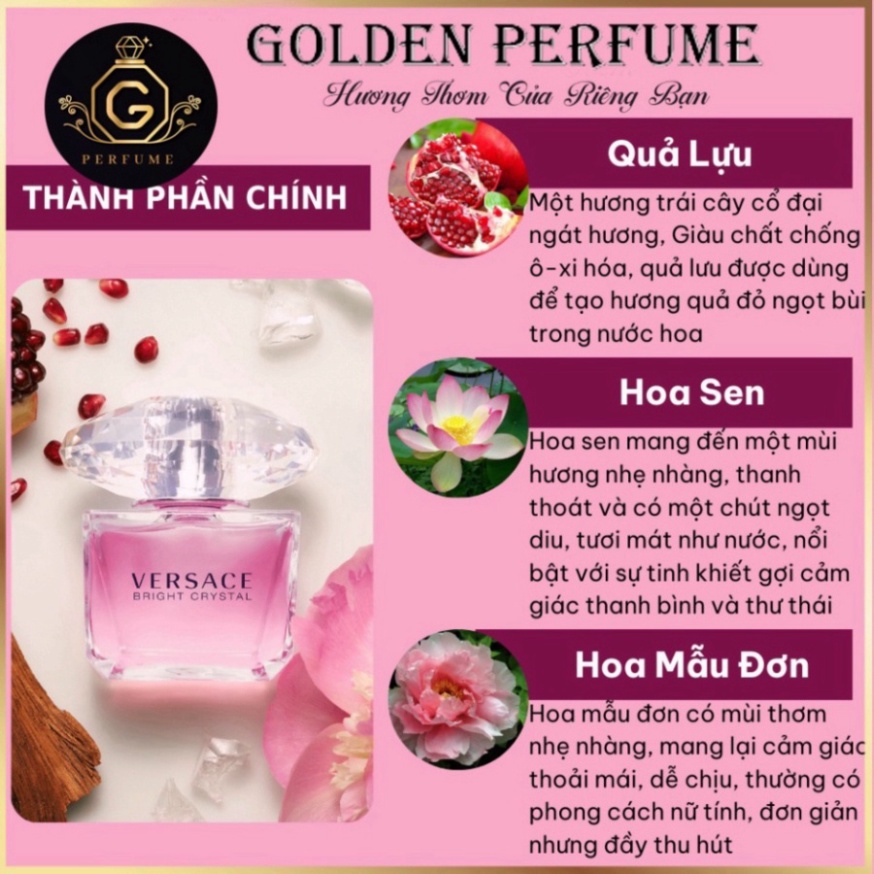 Nước hoa nữ Versace Bright Crystal chiết 10ml chính hãng - Golden Perfume