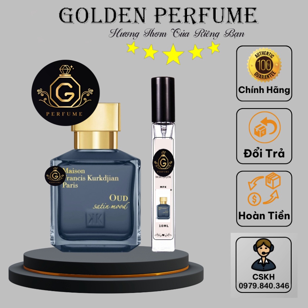 Nước hoa unisex Maison MFK oud satin mood chiết 10ml chính hãng