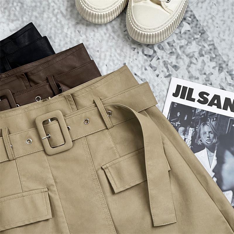 Chân Váy Da pu Dáng Ôm Lưng Cao Thời Trang Công Nghiệp Nặng 2023