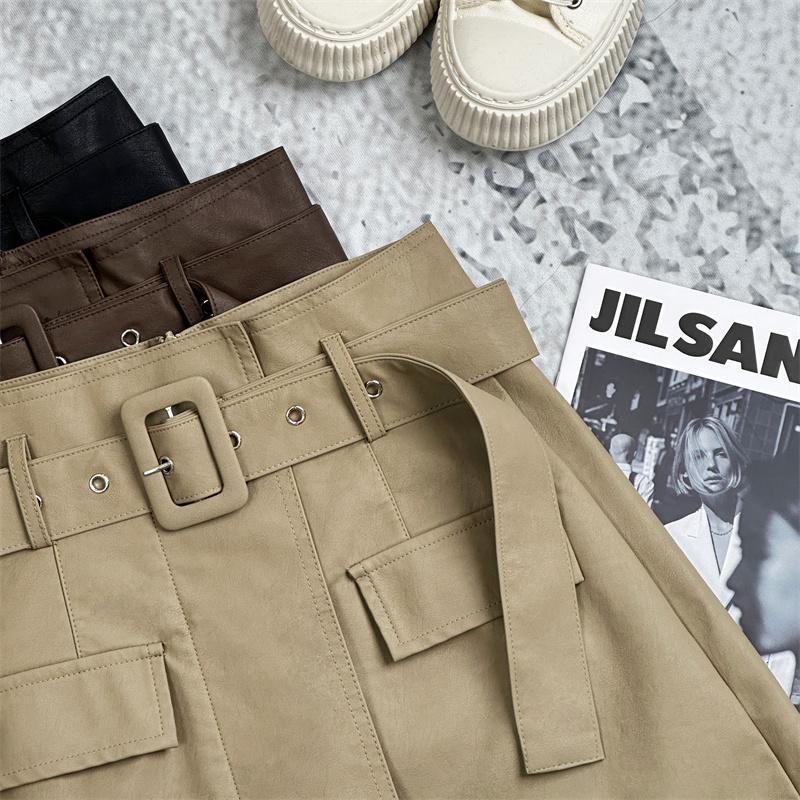 Chân Váy Da pu Dáng Ôm Lưng Cao Thời Trang Công Nghiệp Nặng 2023