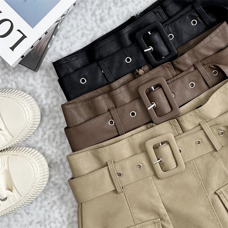 Chân Váy Da pu Dáng Ôm Lưng Cao Thời Trang Công Nghiệp Nặng 2023