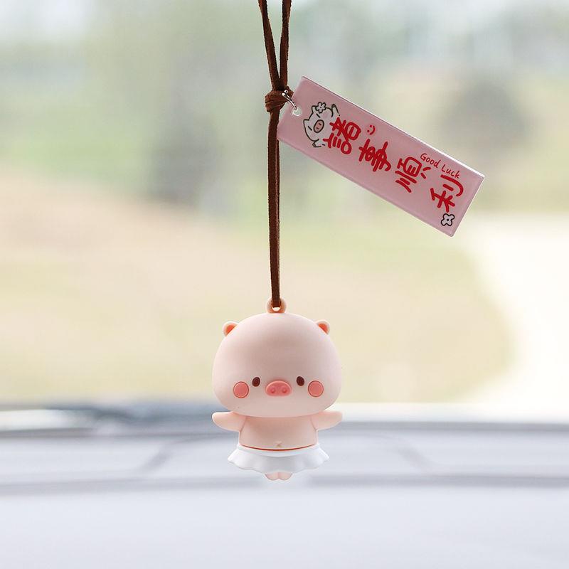 Dây Treo Trang Trí Gương Chiếu Hậu Xe Hơi Hình Chú Heo Đáng Yêu