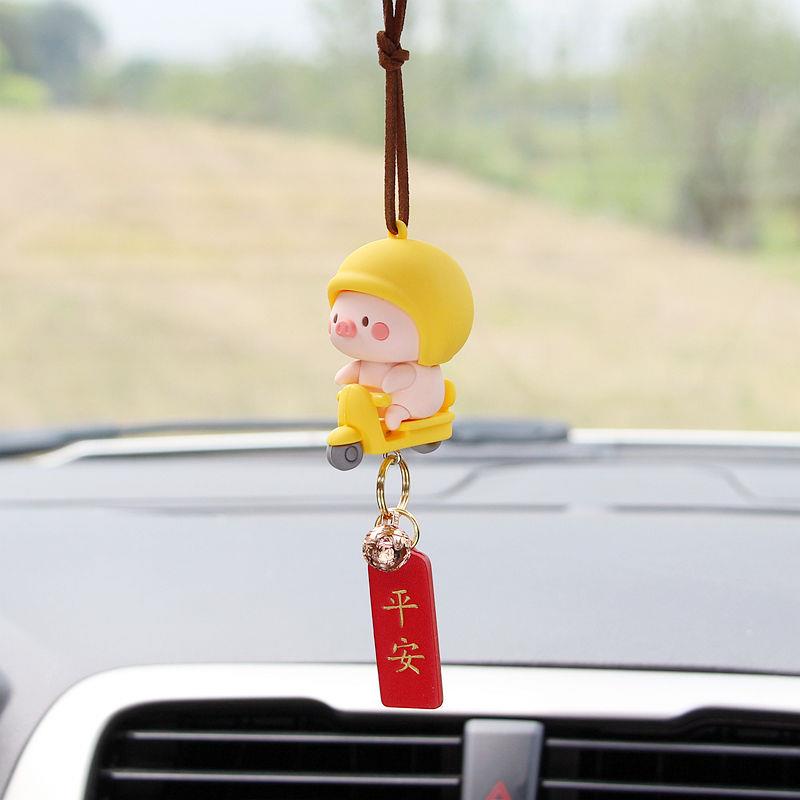 Dây Treo Trang Trí Gương Chiếu Hậu Xe Hơi Hình Chú Heo Đáng Yêu