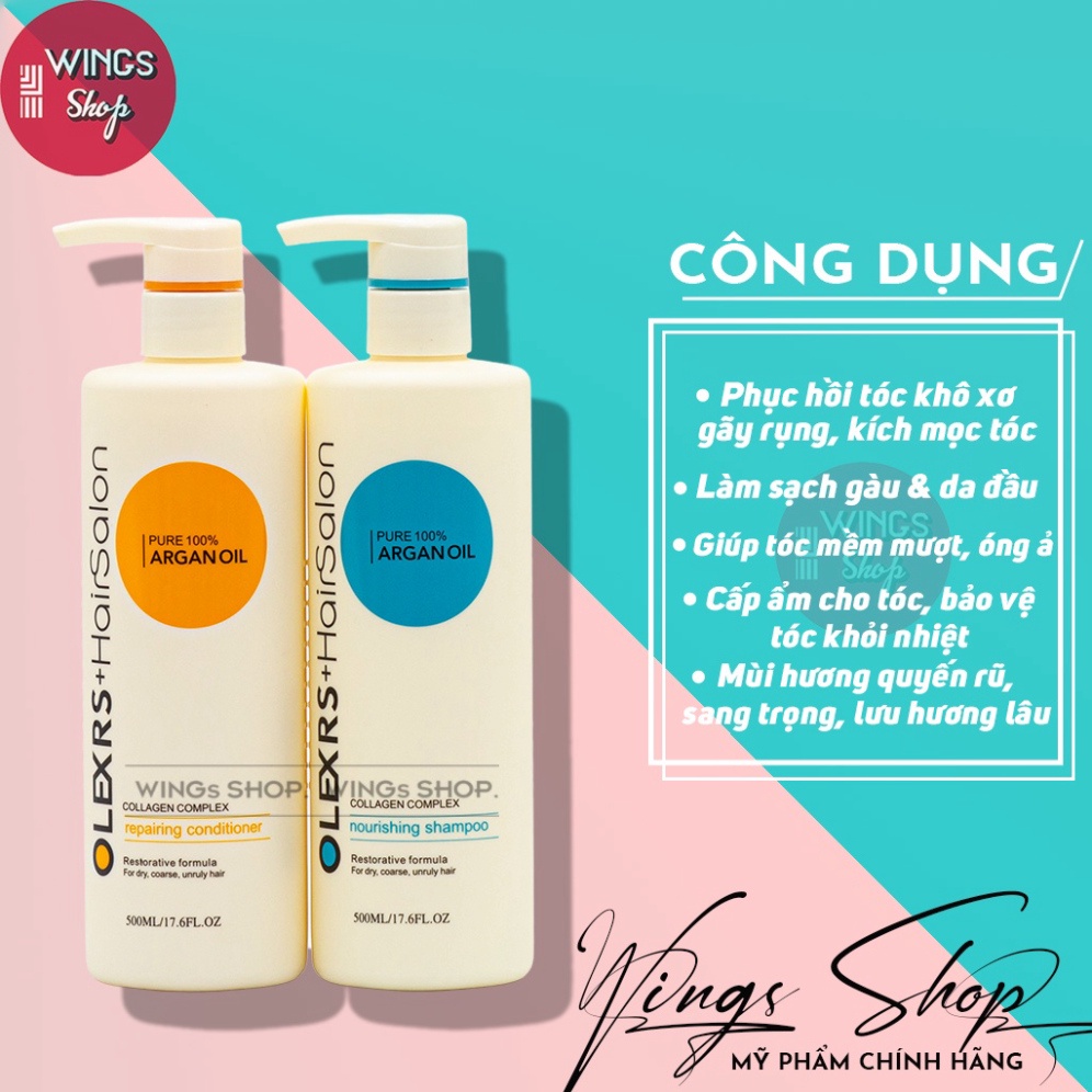 Cặp Dầu Gội Xả Olexrs Hair Salon 500ml-960ml Cho Tóc Khô Xơ Hư Tổn Tóc Gàu Ngăn Rụng Tóc | Wings Shop