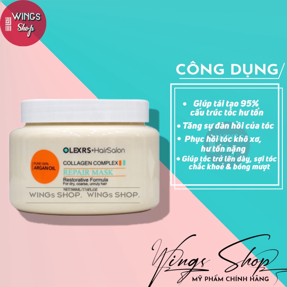 Cặp Dầu Gội Xả Olexrs Hair Salon 500ml-960ml Cho Tóc Khô Xơ Hư Tổn Tóc Gàu Ngăn Rụng Tóc | Wings Shop